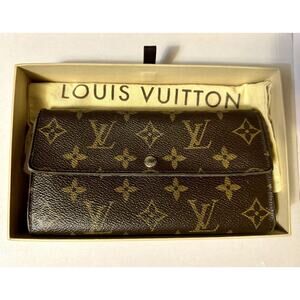 Louis Vuitton Monogram Sarah Long Wallet M60123 , Original Box & Dust Bag